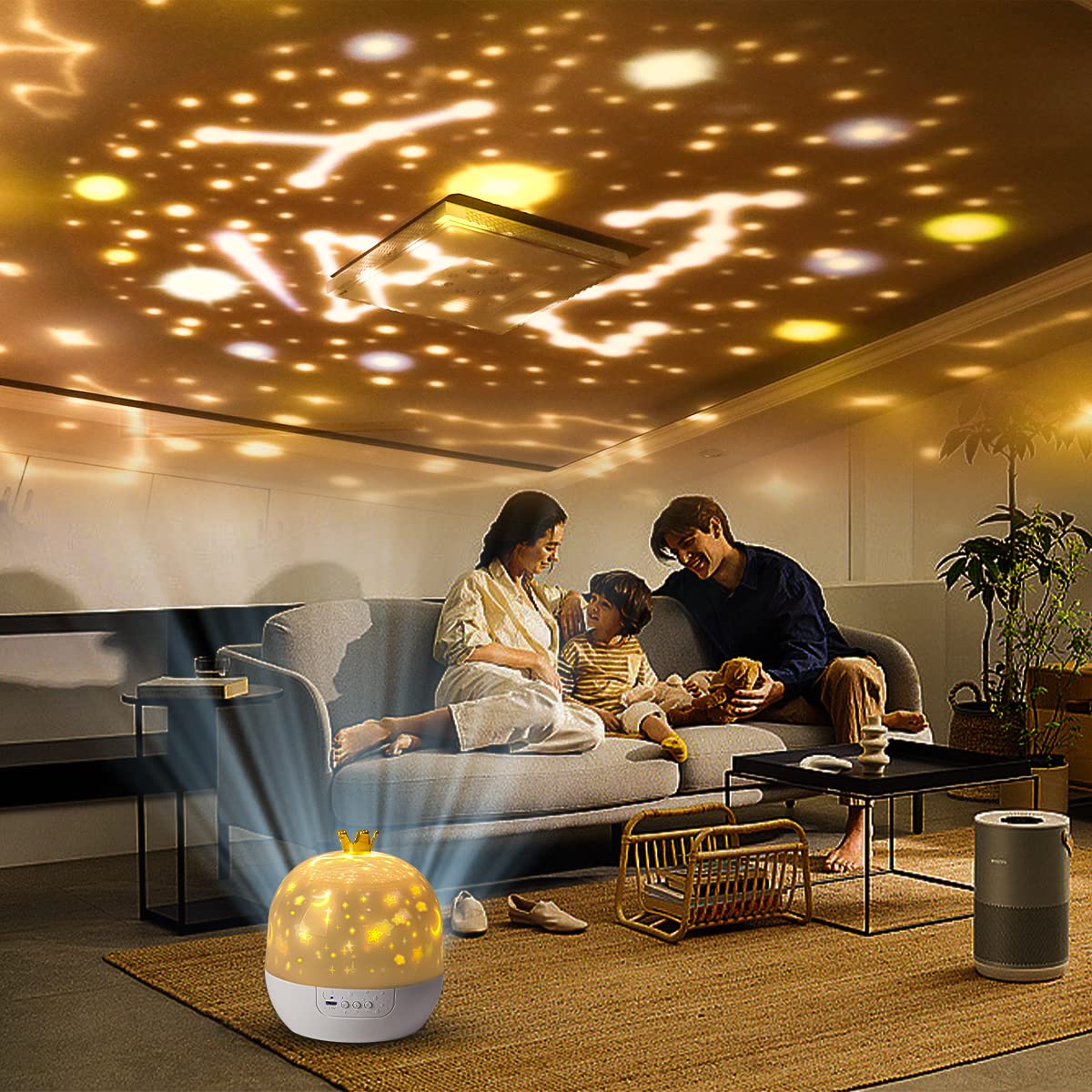 Amazon.com: KISTRA Little Crown Night Light Star Projector Galaxy